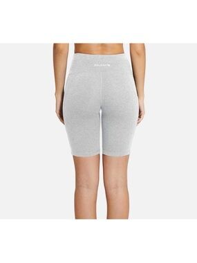 Baleaf Women’s 8" Yoga Laureate High Rise Light Gray Shorts Size L BNWT